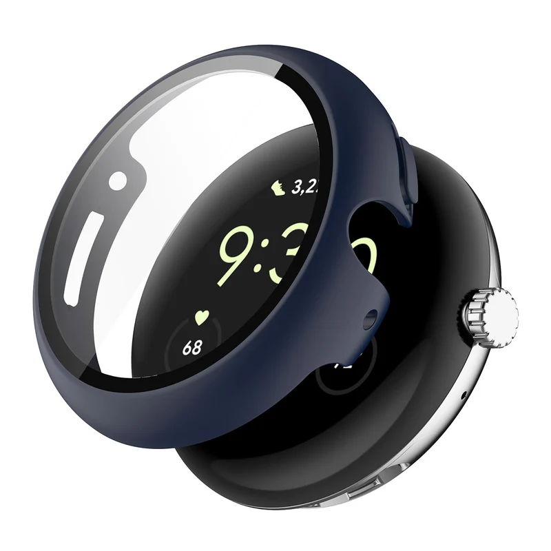 Mega Gut Google Pixel Watch 4 45mm Glas und Silikon Hülle