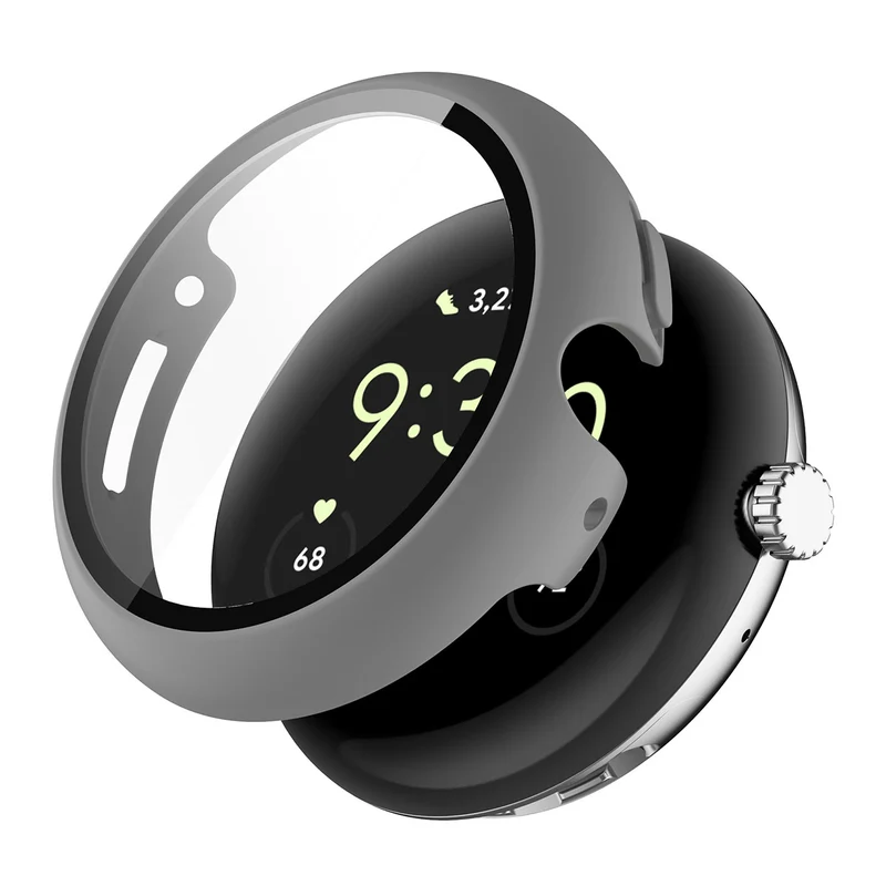 Mega Gut Google Pixel Watch 4 45mm Glas und Silikon Hülle