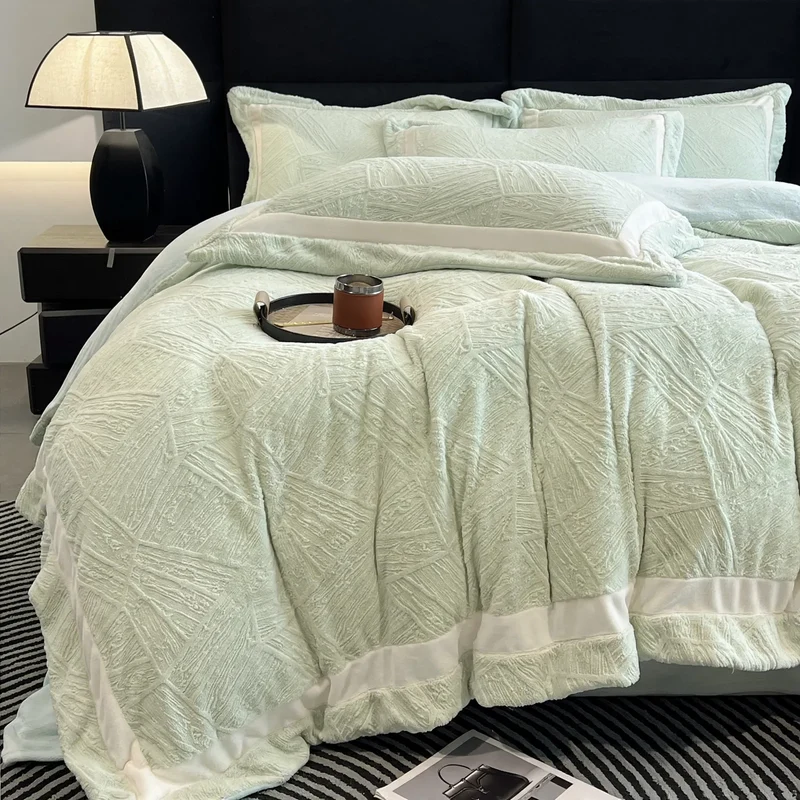 Flanell-Bettwäsche-Set, 4-teilig, Winter