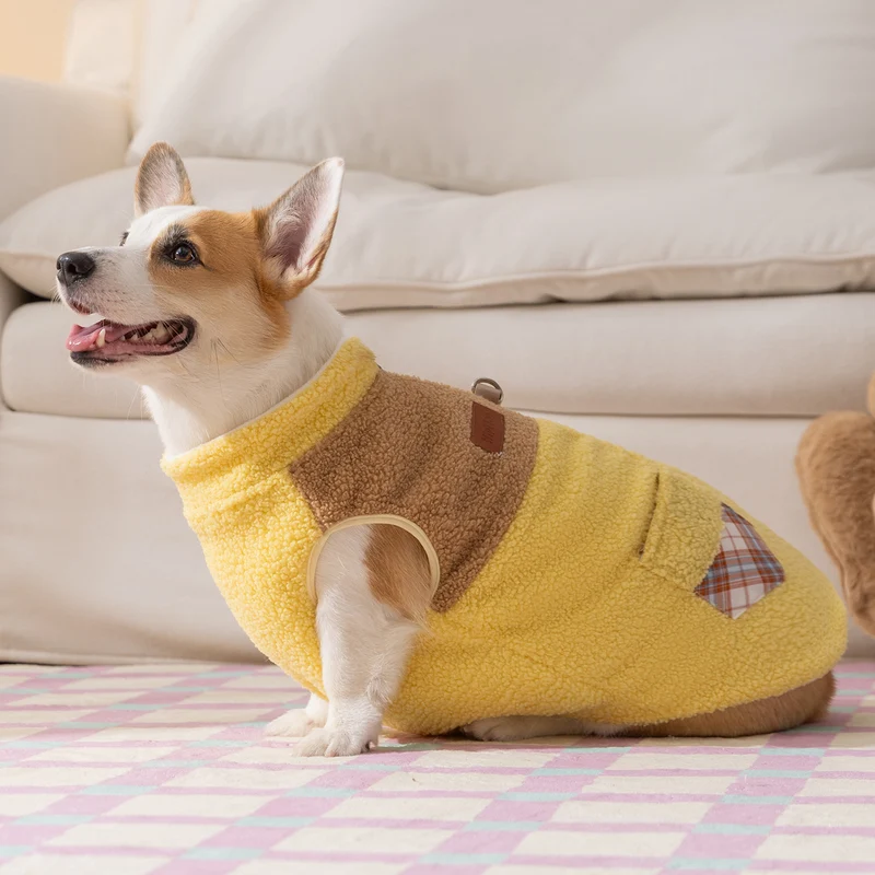 Hundepullover Fleece, Kontrastfarben, zweiarmig