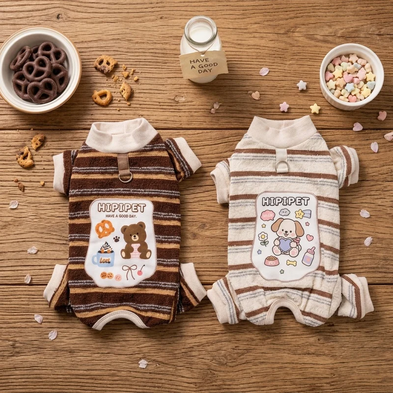Hundekleidung, vierbeinig, Polyester, Cartoon-Design
