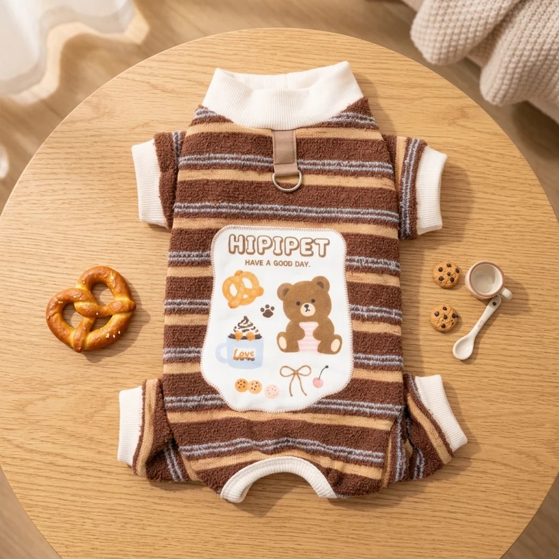 Hundekleidung, vierbeinig, Polyester, Cartoon-Design