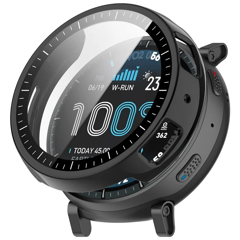 Auffallend Gut Amazfit Active Max Glas und Silikon Hülle