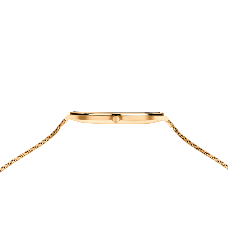 Bering Classic 18440-334 Herren Armbanduhr Goldfarben • Saphirglas • Milanaise-Armband