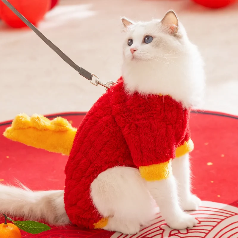 Vierbeiner-Fleece-Anzug für Katzen