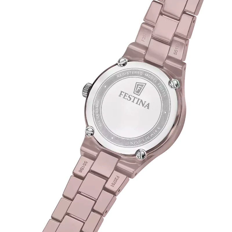 Festina F20751/4 Damenuhr Braun • Keramikgehäuse & Keramikarmband • Mineralglas