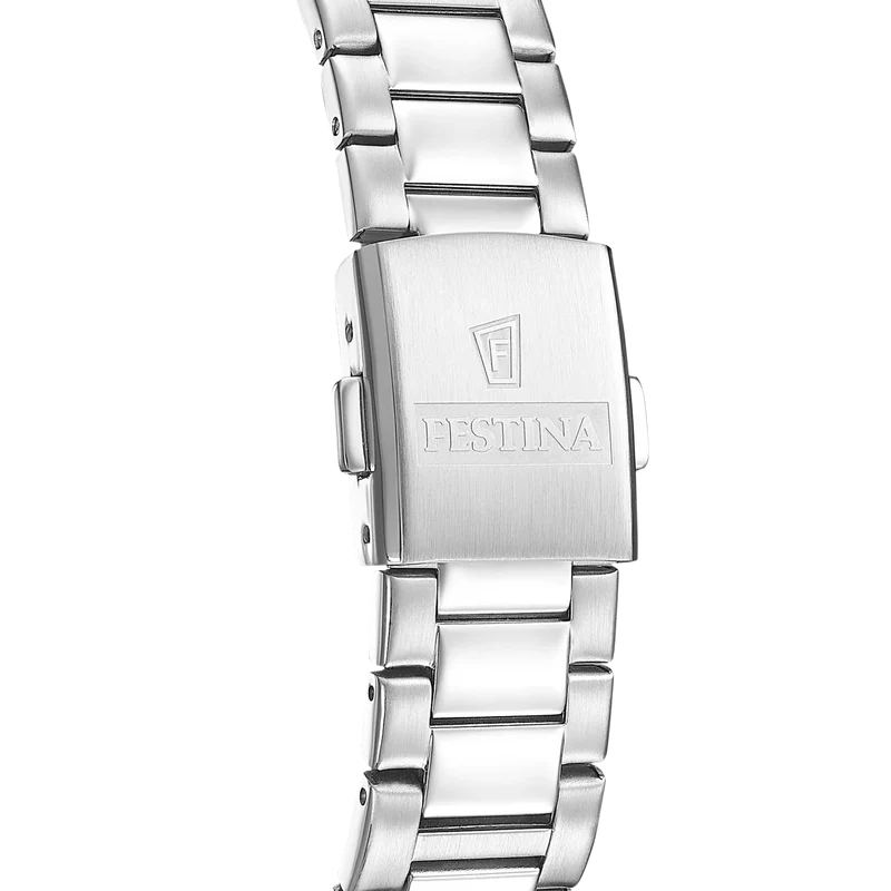 Festina Boyfriend F20753/5 Unisex Armbanduhr Silber • Chronograph • Mineralglas