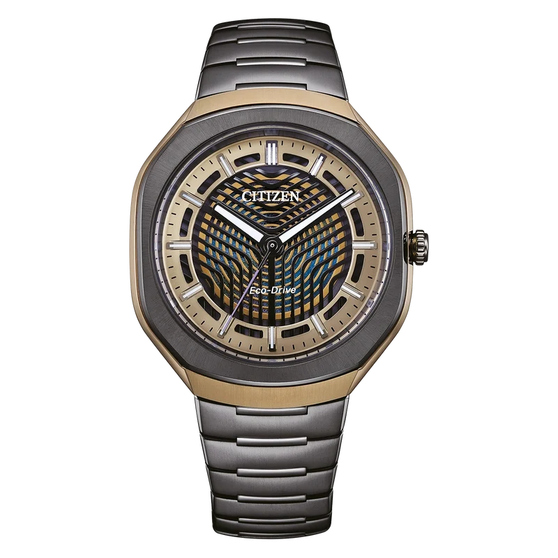 Citizen PHOTON BJ6569-59X Herren Armbanduhr Schwarz-Gold • Limitierte Auflage • Super Titanium