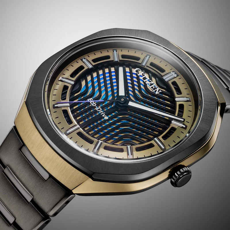 Citizen PHOTON BJ6569-59X Herren Armbanduhr Schwarz-Gold • Limitierte Auflage • Super Titanium