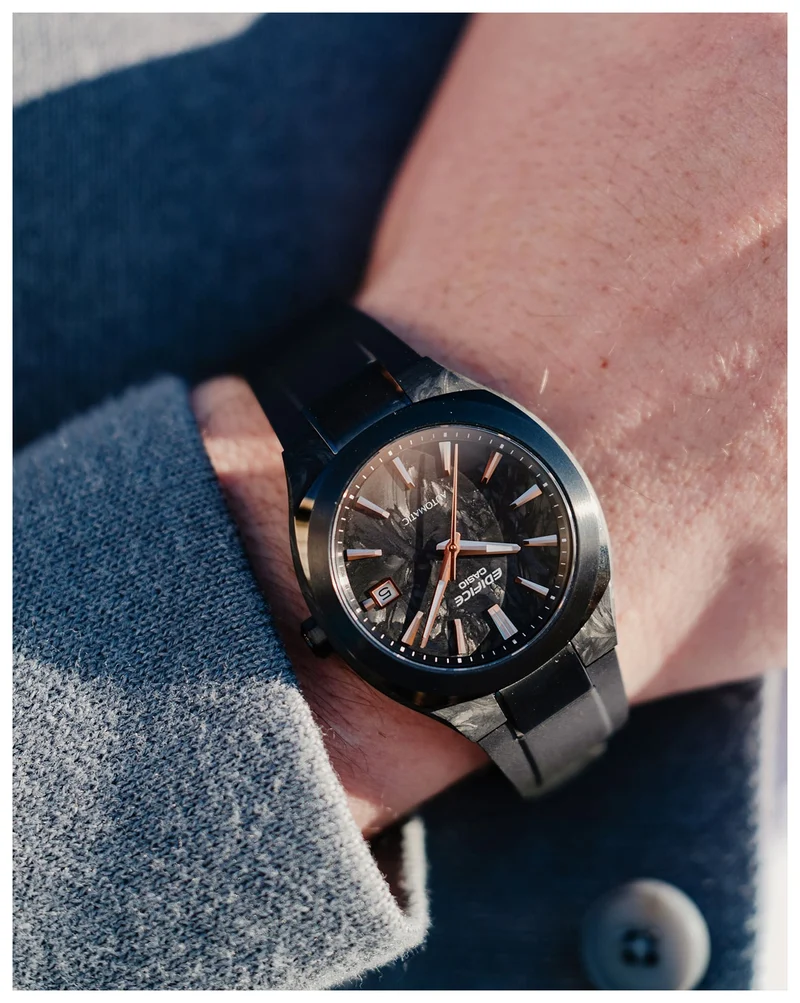 Casio EFK-200XPB-1AER Edifice Herrenuhr Schwarz • Automatikwerk Made in Japan • Forged Carbon Gehäuse
