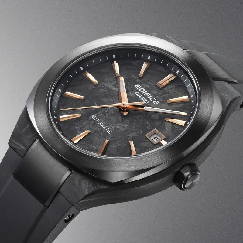 Casio EFK-200XPB-1AER Edifice Herrenuhr Schwarz • Automatikwerk Made in Japan • Forged Carbon Gehäuse