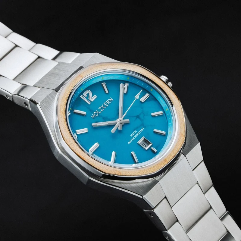 Holzkern Libertalia Libertalia Herren Armbanduhr Silberfarben • Mineralglas mit Antireflex • Japanisches Quarzwerk
