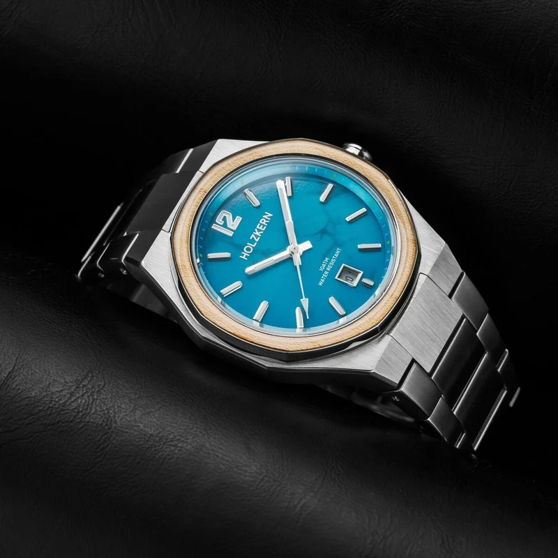 Holzkern Libertalia Libertalia Herren Armbanduhr Silberfarben • Mineralglas mit Antireflex • Japanisches Quarzwerk