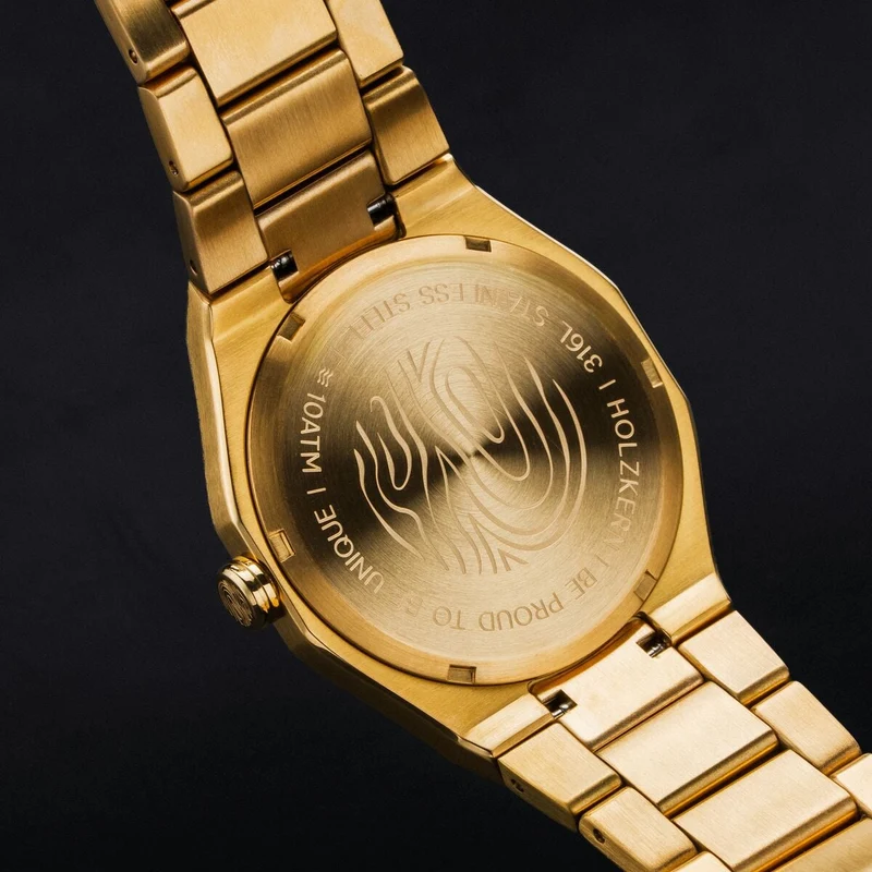 Holzkern Libertalia Libertalia Malachit Herren Armbanduhr • Echtes Malachit-Zifferblatt • Zebrano-Holz & Edelstahl