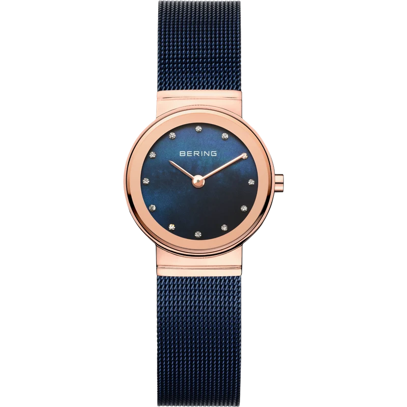 Bering Classic 10126-367 Damenuhr Blau • Saphirglas • Milanaise-Armband