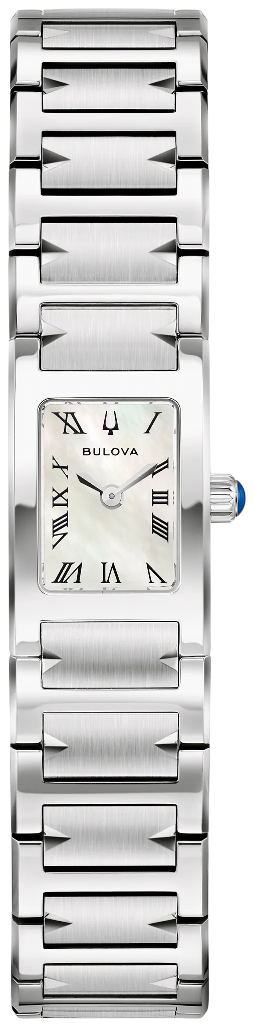 Bulova Marc Anthony Harmony 96L360 Damen Armbanduhr Silber • Saphirglas • Perlmutt-Zifferblatt