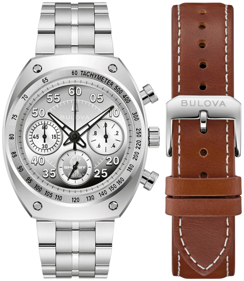 Bulova Shelby Racer 96K118 Herrenuhr Silber • Hochpräzisionsquarz • Chronograph Limited Edition