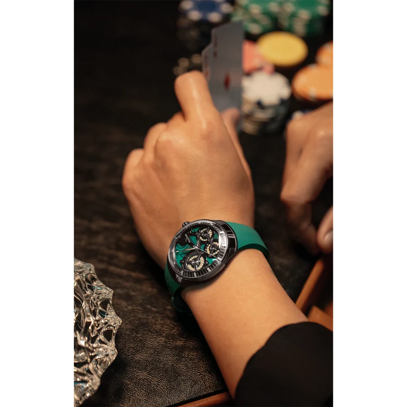 Bulova Accutron DNA 28A207 Herrenuhr Schwarz • Saphirglas • Limited Edition Casino