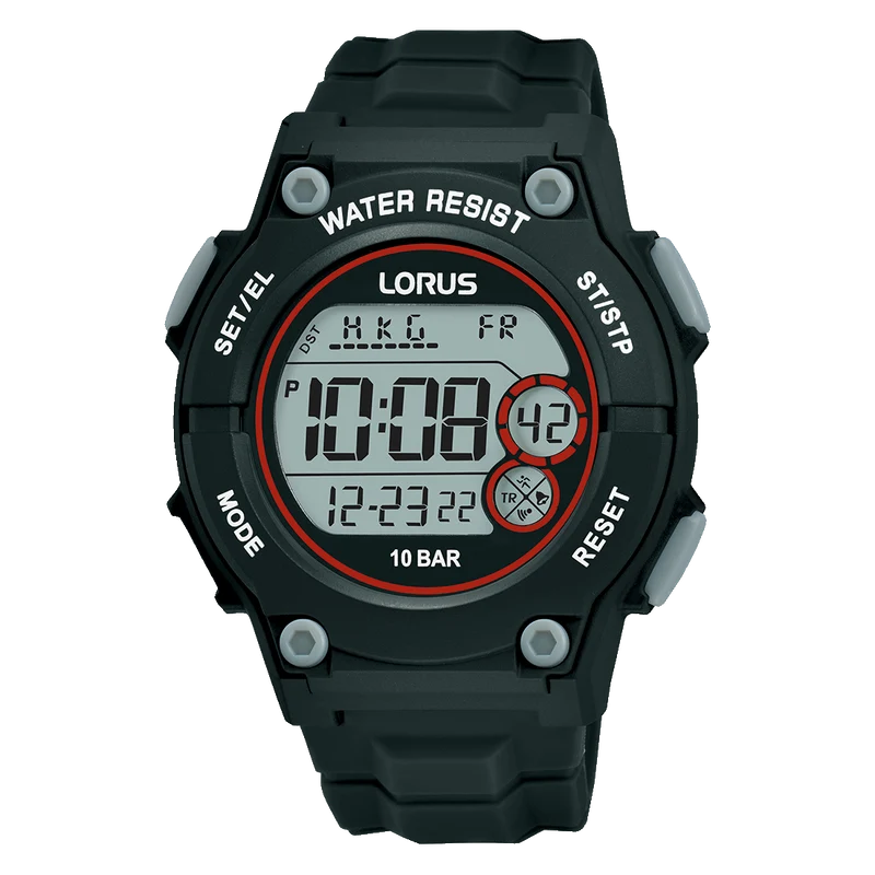 Lorus Sports R2329PX9 Herren Armbanduhr Schwarz • Digitale Anzeige • 13 Funktionen