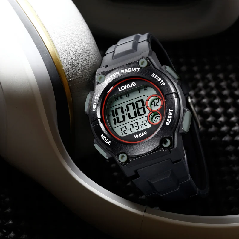 Lorus Sports R2329PX9 Herren Armbanduhr Schwarz • Digitale Anzeige • 13 Funktionen