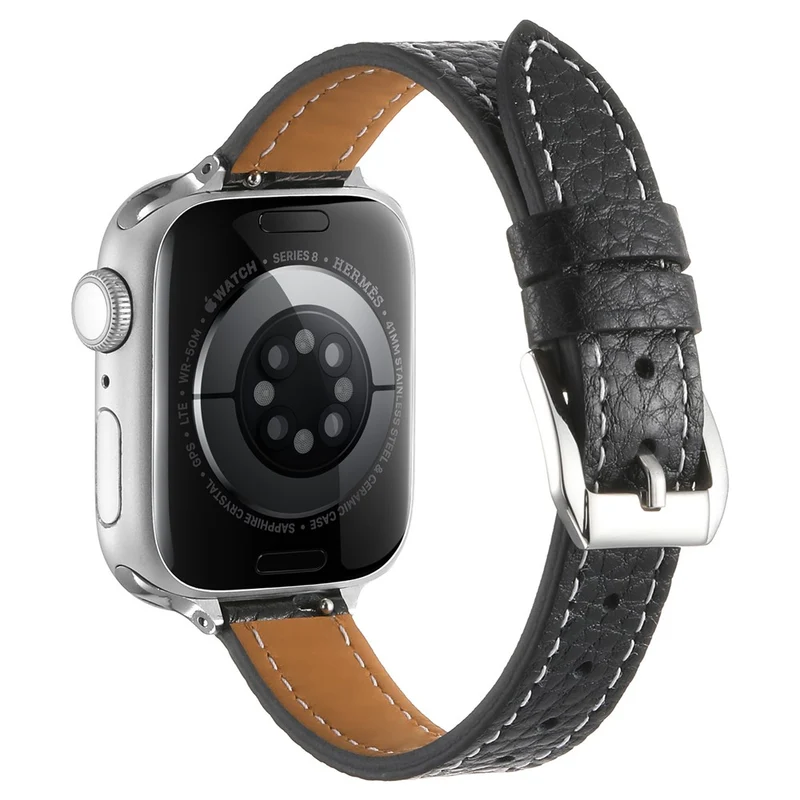 Unglaublich Widerstandsfähig Apple Smartwatch Echtes Leder Universell Armband