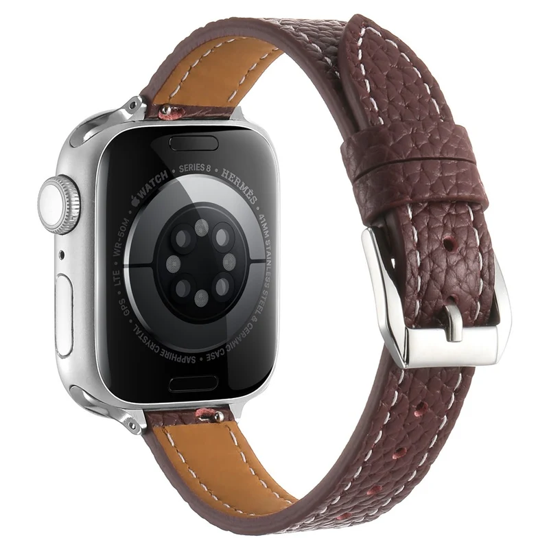 Unglaublich Widerstandsfähig Apple Smartwatch Echtes Leder Universell Armband