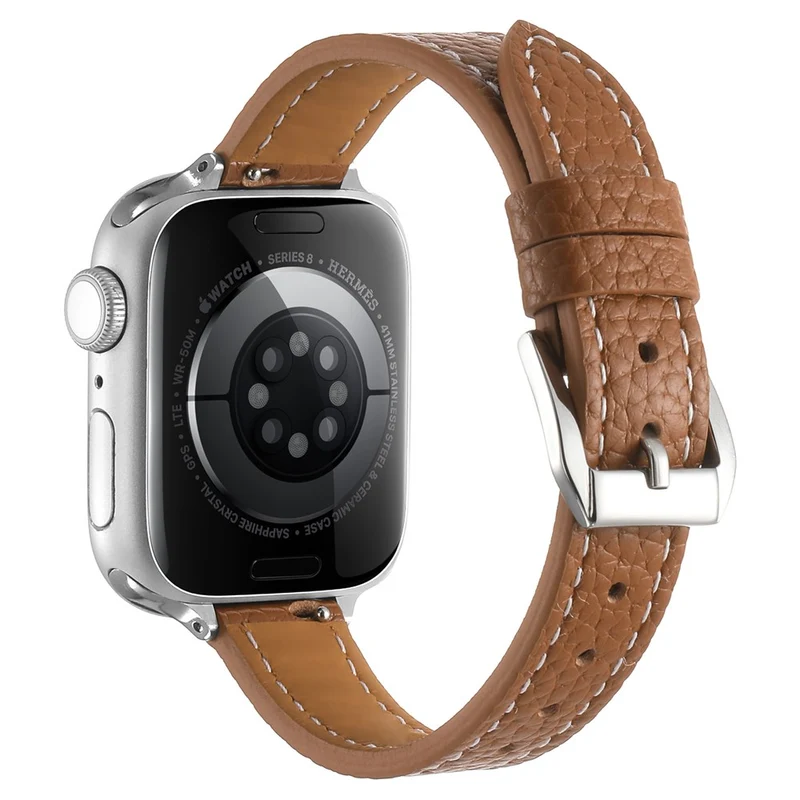 Unglaublich Widerstandsfähig Apple Smartwatch Echtes Leder Universell Armband