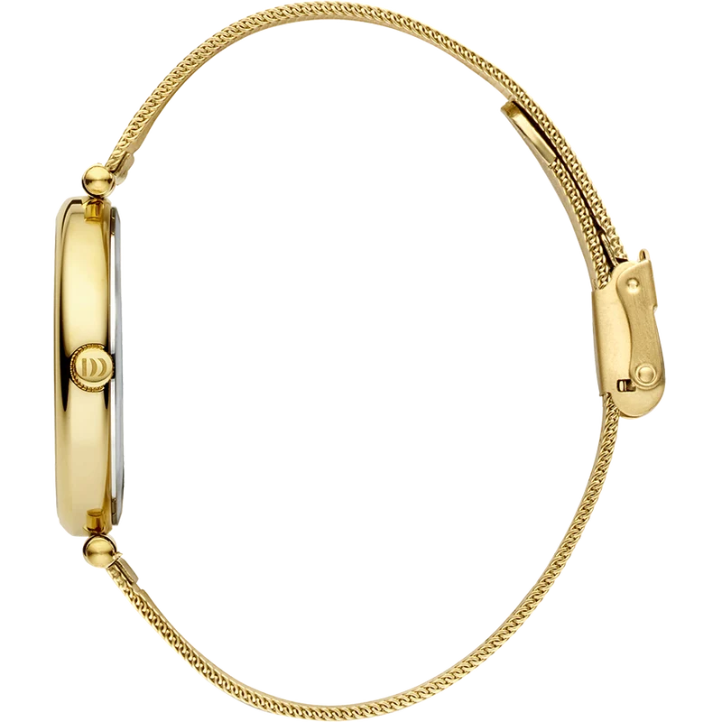 Danish Design Pure IV05Q1269 Rosalyn Damen Armbanduhr Gold • Mineralglas • Mesh-Armband