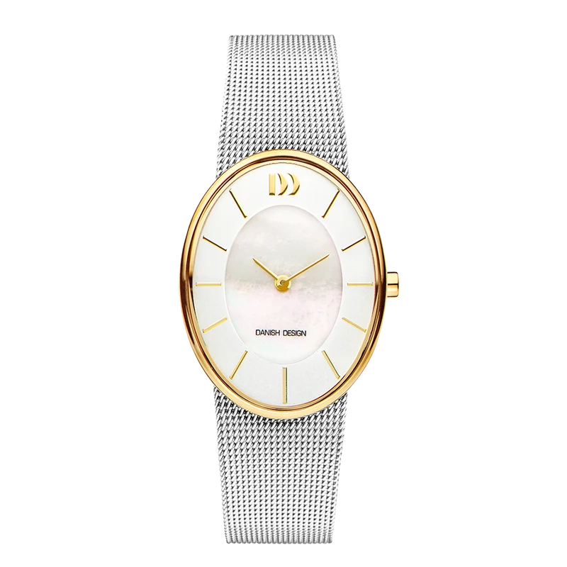 Danish Design Rømø IV65Q1168 Damen Armbanduhr Perlmutt • Mineralglas • Milanaise-Armband