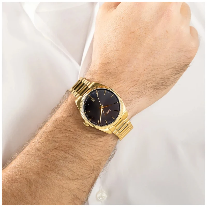 BOSS Cheswick 1514312 Herrenuhr • Goldfarben • Mineralglas