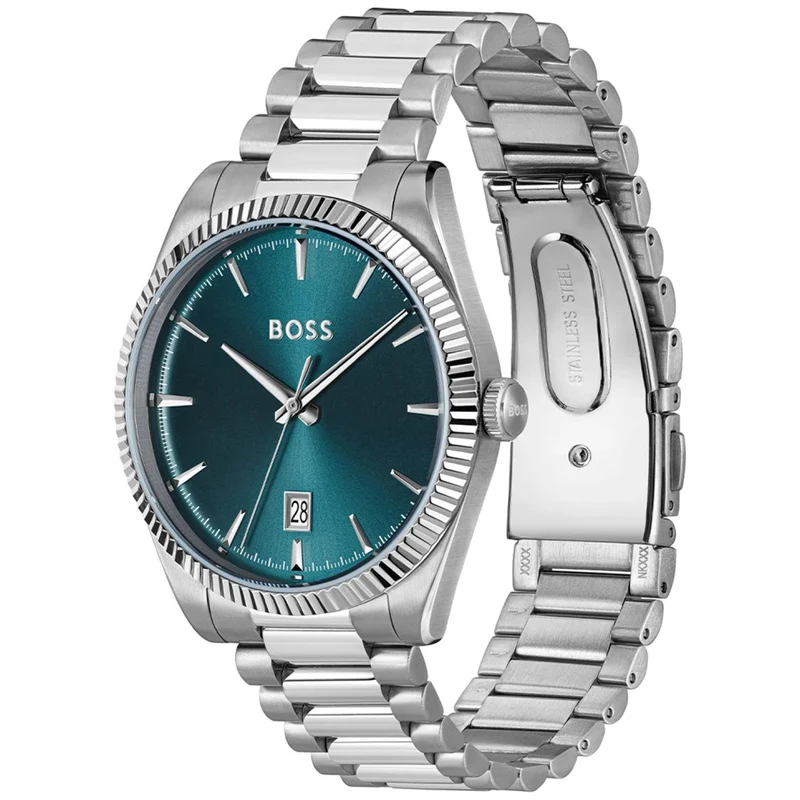 BOSS Cheswick 1514309 Herrenuhr • Blaues Sunray-Zifferblatt • Edelstahlgehäuse
