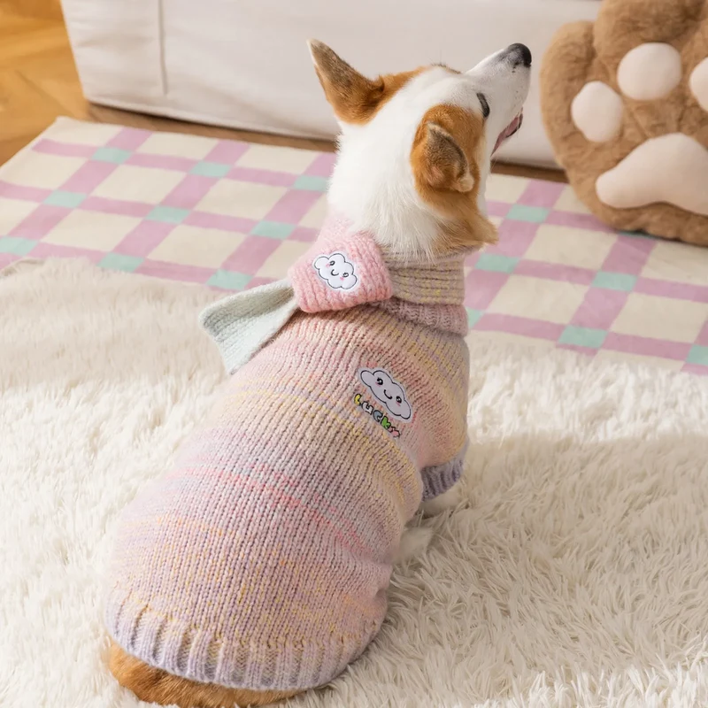Regenbogen-Pullover für Hunde, vier Jahreszeiten