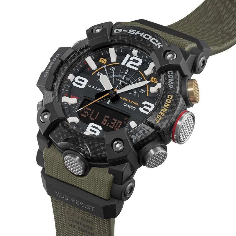 Casio G-Shock Mudmaster GG-B100X-1AER Herrenuhr Schwarz • Kohlefaserverstärktes Gehäuse • Digitaler Kompass & Höhenmesser