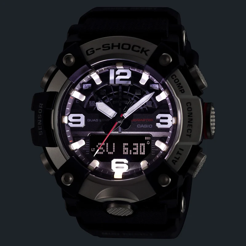 Casio G-Shock Mudmaster GG-B100X-1AER Herrenuhr Schwarz • Kohlefaserverstärktes Gehäuse • Digitaler Kompass & Höhenmesser
