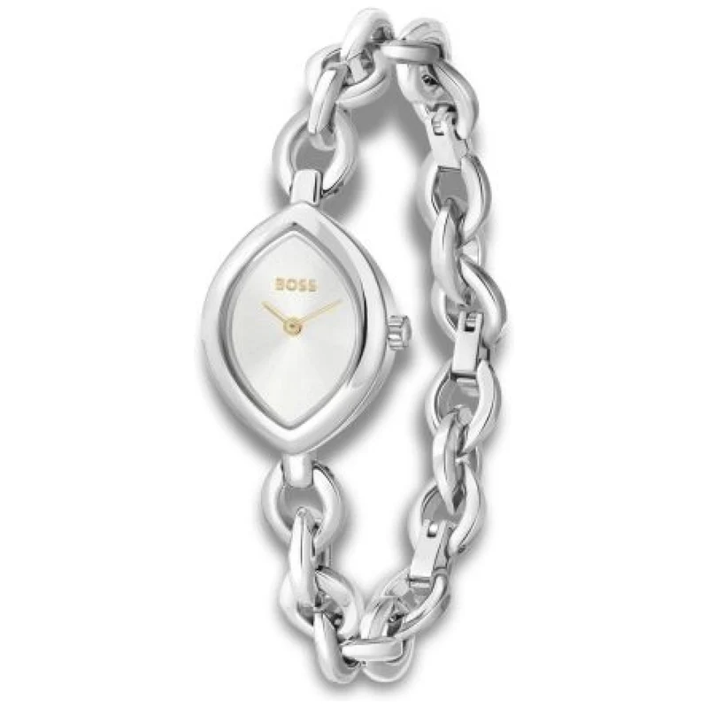 BOSS Fiora 1502837 Damen • Mineralglas • Edelstahl-Gliederband