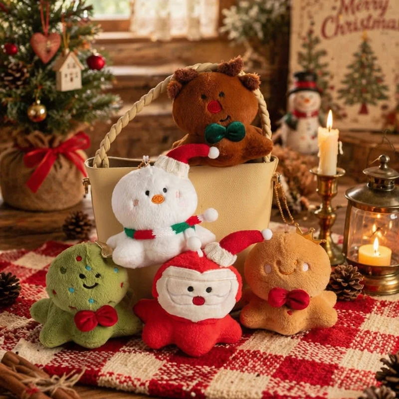 Plüschtier Weihnachtsfigur, 13 cm, Polyester