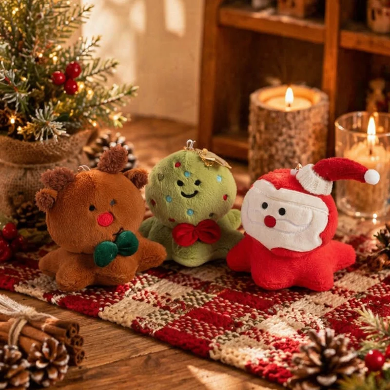 Plüschtier Weihnachtsfigur, 13 cm, Polyester