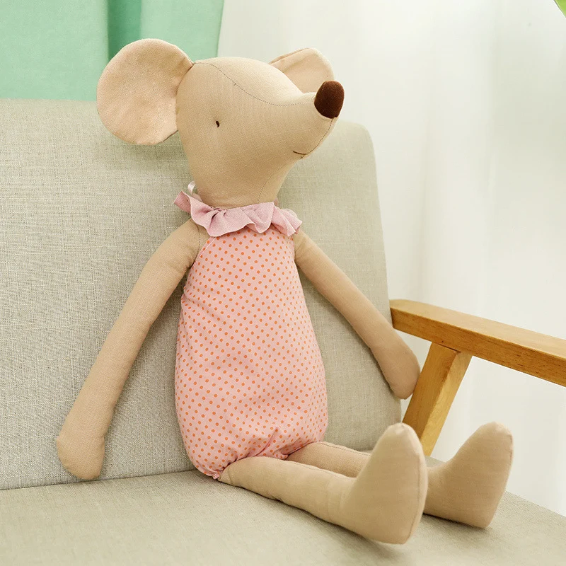 Plüsch-Maus mit Kleidung, 35–60 cm, Polyester