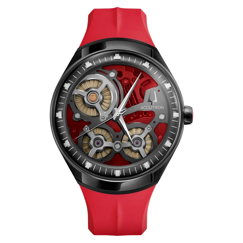 Bulova 28A206 Herrenuhr Accutron DNA Casino Limited Edition Schwarz • Saphirglas • Analog-Quarz Kaliber NS30