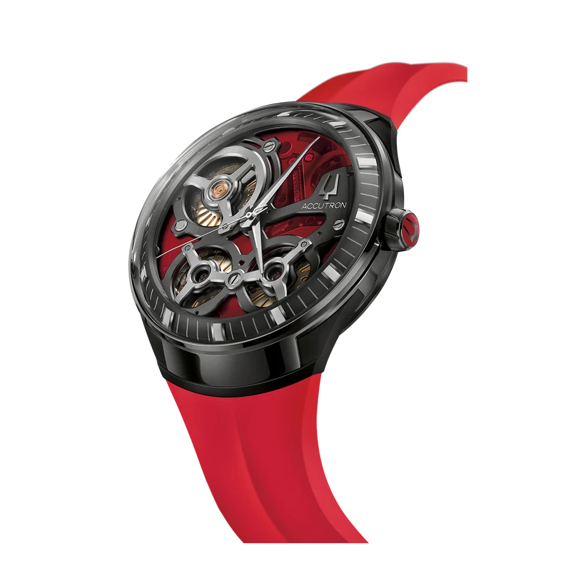 Bulova 28A206 Herrenuhr Accutron DNA Casino Limited Edition Schwarz • Saphirglas • Analog-Quarz Kaliber NS30