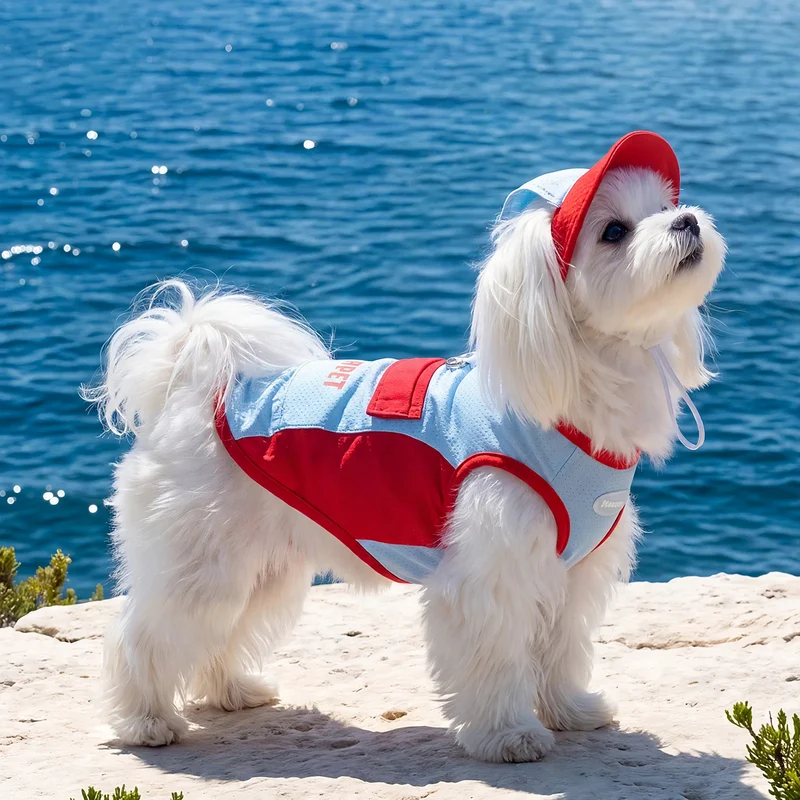 Sommer-Hundehemd, kühlend, mit Leine