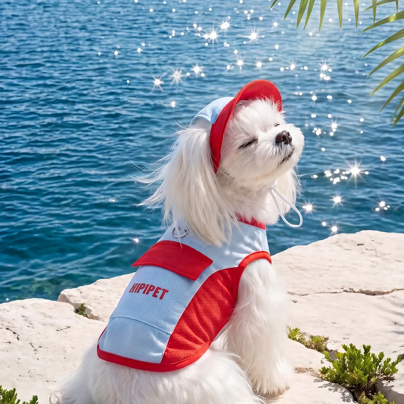 Sommer-Hundehemd, kühlend, mit Leine