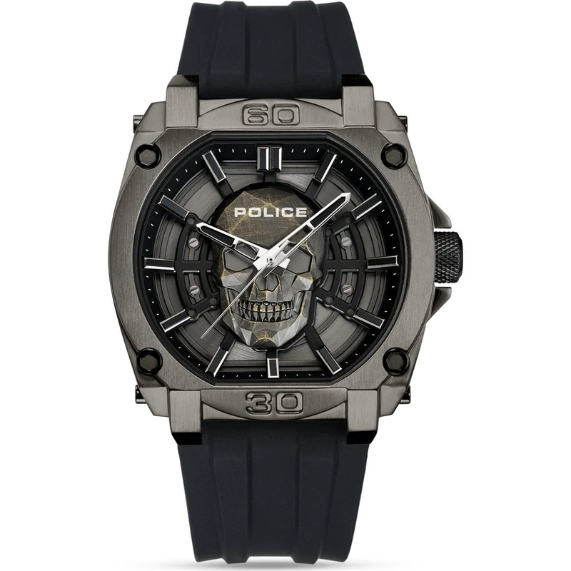 Police Norwood-Skull PEWGM0001201 Herren • Totenkopf-Zifferblatt • Mineralglas