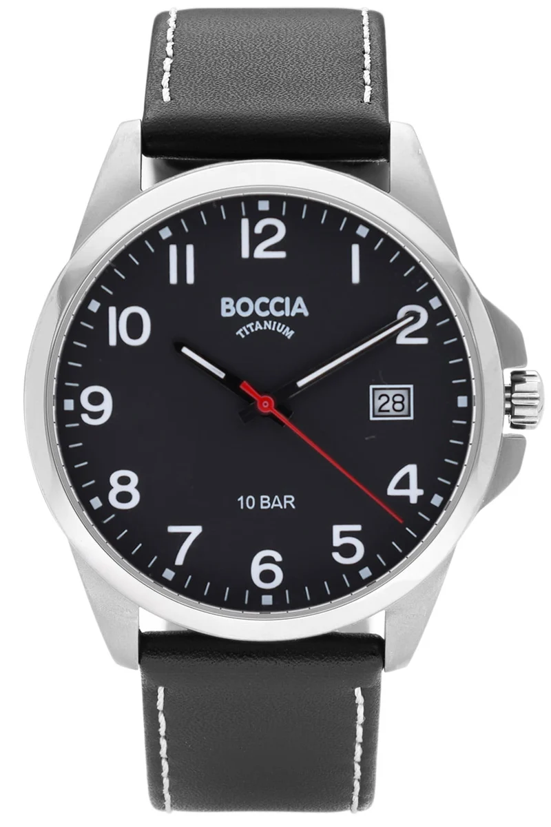Boccia 3671-02 Herren Armbanduhr • Titan • Leuchtzeiger