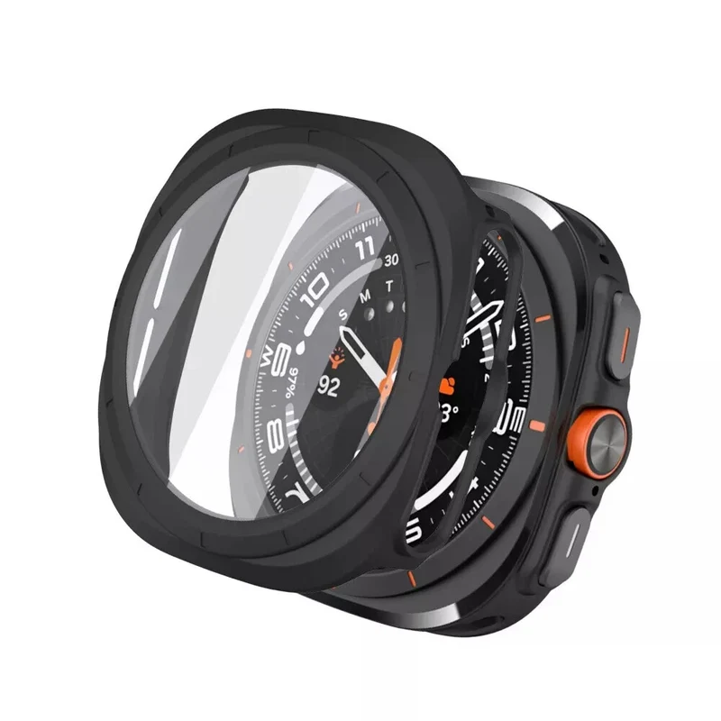 Samsung Galaxy Watch Ultra 2 Hartschalenhülle mit Glas (Schwarz)