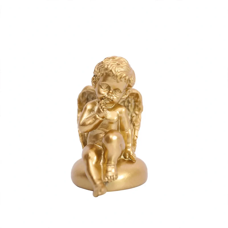 Miniatur-Engel-Figur aus Kunstharz, Tischdeko