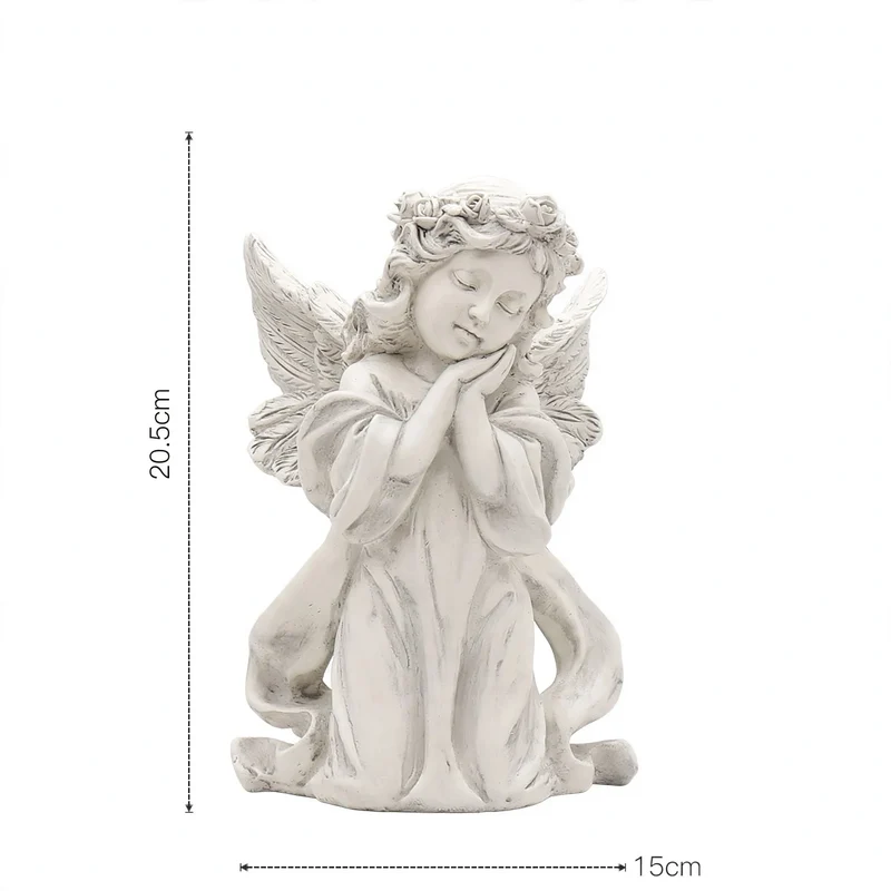 Miniatur-Engel-Figur aus Kunstharz, Tischdeko