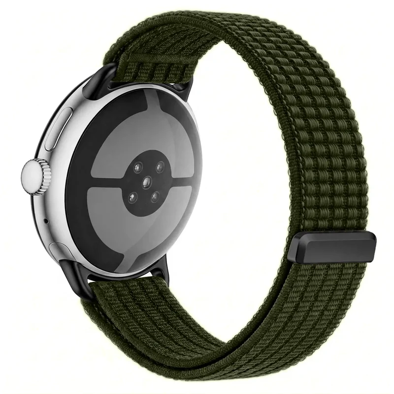 Google Pixel Watch 5 - 45mm Ultradünnes Nylonband (Dunkelgrün)