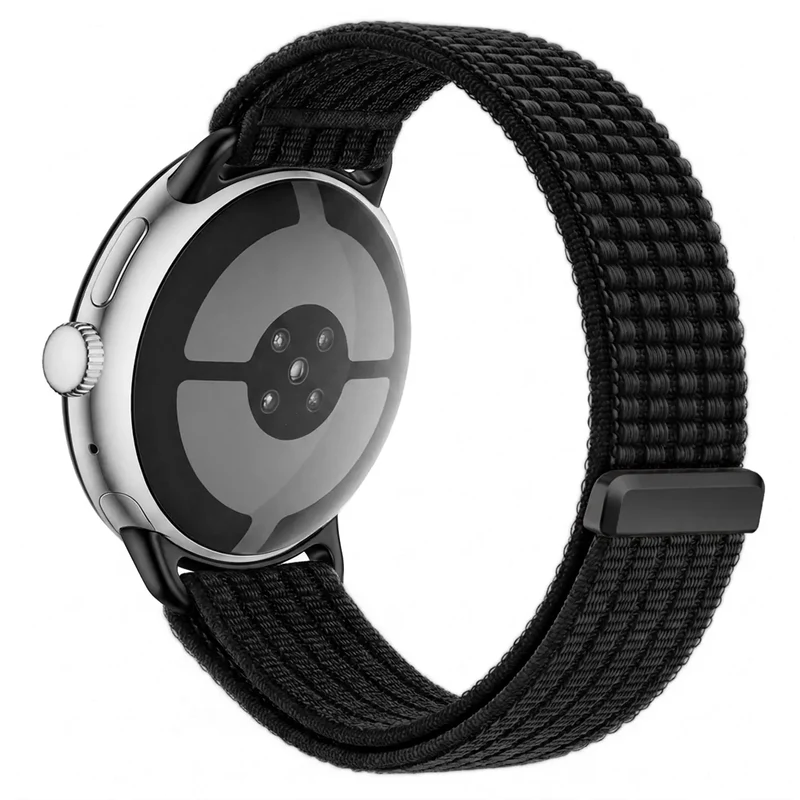 Google Pixel Watch 5 - 45mm Ultradünnes Nylonband (Schwarz)