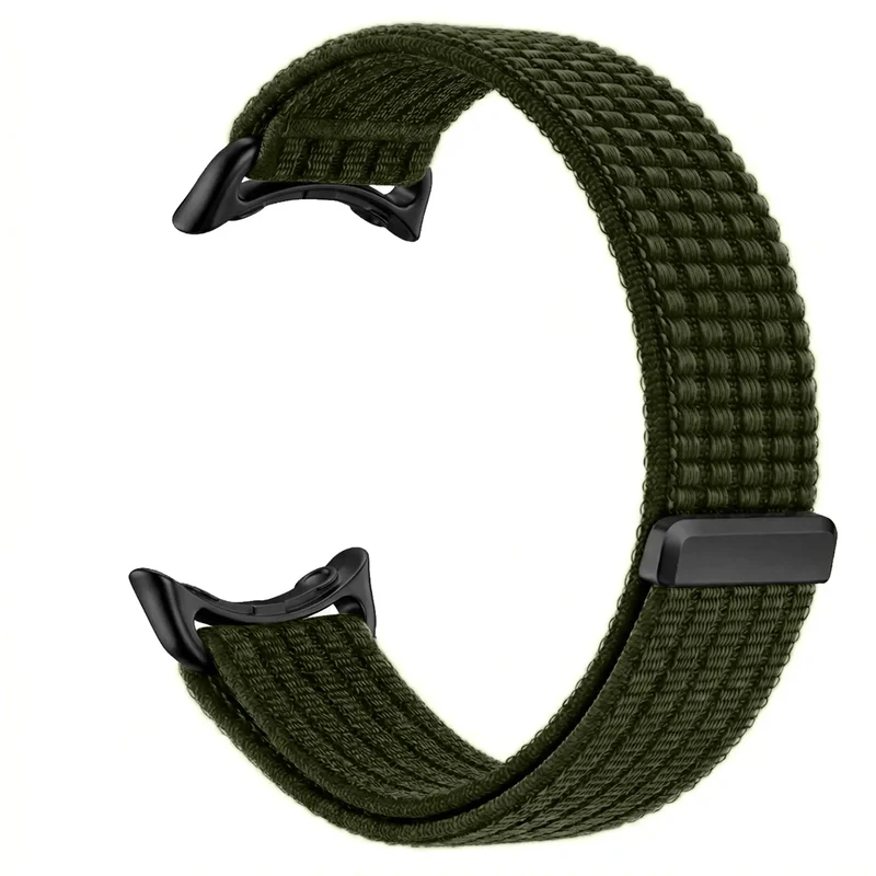Google Pixel Watch 4 - 45mm Ultradünnes Nylonband (Dunkelgrün)